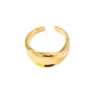 δαχτυλίδι ανοιγόμενο χρυσό μίνιμαλ ατσάλινο με κυματισμούς