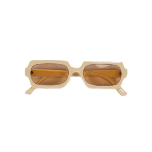 γυαλιά ηλίου ορθογώνια με κοκκάλινο σκελετό μπεζ