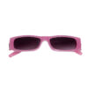 γυαλιά ηλίου ορθογώνια με κοκκάλινο σκελετό ροζ χρώμα