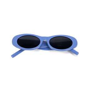 γυαλιά ηλίου οβάλ με κοκκάλινο σκελετό μπλε