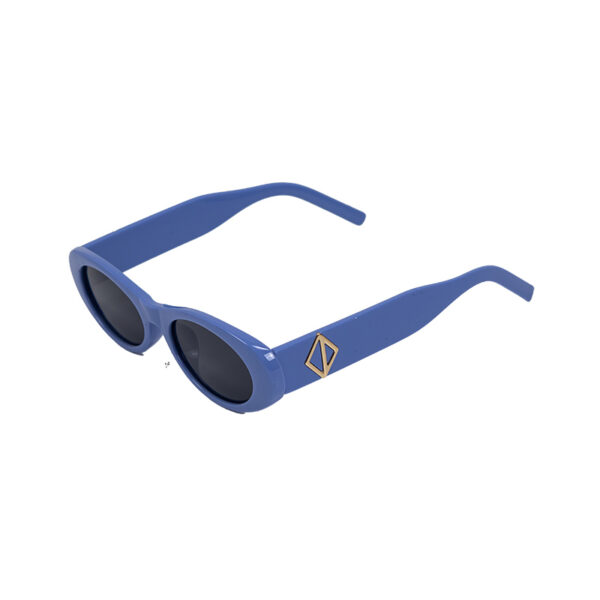 γυαλιά ηλίου οβάλ με κοκκάλινο σκελετό μπλε χρώμα