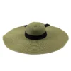 καπέλο ψάθινο με μεγάλο φιόγκο σε μπεζ σκούρο χρώμα
