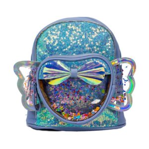 παιδική τσάντα πλάτης με φτερά πεταλούδας σε γαλάζιο