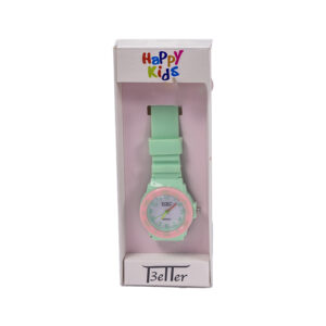 παιδικό ρολόι δίχρωμο σε πράσινο και ροζ
