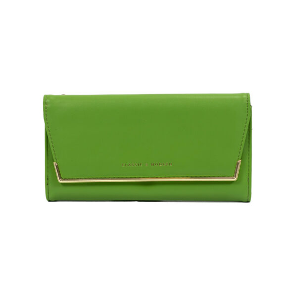 πορτοφόλι δύο θέσεων με φερμουάρ πράσινο