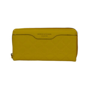 πορτοφόλι μεγάλο με γυαλιστερή υφή κίτρινο