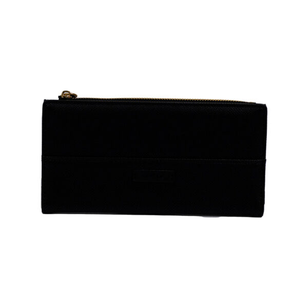 πορτοφόλι μεγάλο με κουμπί μαύρο