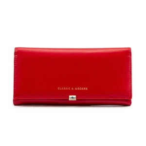 πορτοφόλι μεγάλο με κούμπωμα στρας σε κόκκινο χρώμα