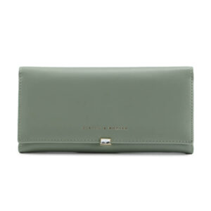 πορτοφόλι μεγάλο με κούμπωμα στρας σε πράσινο χρώμα