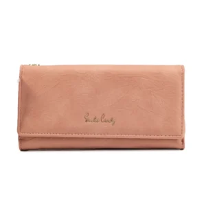 πορτοφόλι μεγάλο με μαλακή υφή σε ροζ χρώμα