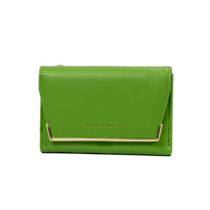 πορτοφόλι μικρό με χρυσή λεπτομέρεια πράσινο