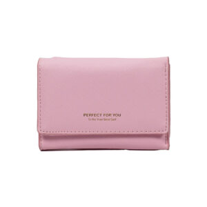 πορτοφόλι μικρό με εξωτερική θήκη σε ροζ