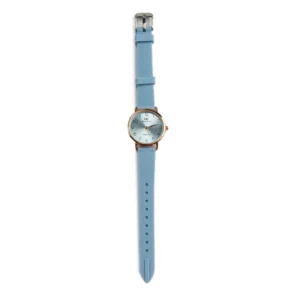 ρολόι spring με λουράκι σιλικόνης και στρογγυλό καντράν σε γαλάζιο