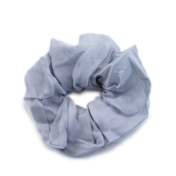 scrunchie μουσελίνα σε γκρι χρώμα