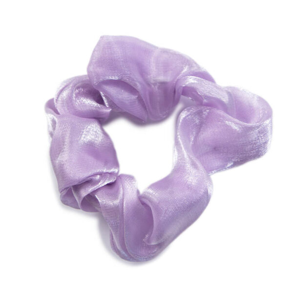 scrunchie σατέν σε μωβ χρώμα