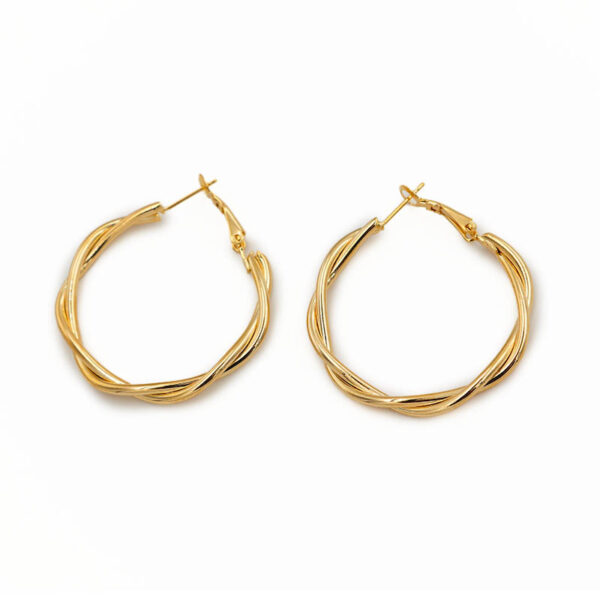 σκουλαρίκια braid hoops σε χρυσό χρώμα