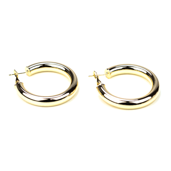 σκουλαρίκια classic hoops 3cm σε χρυσό χρώμα