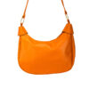 τσάντα χιαστί με διακοσμητικό κρίκο στο πλάι πορτοκαλί χρώμα