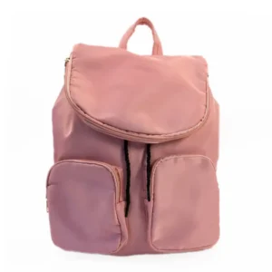 τσάντα πλάτης με δύο εξωτερικές θήκες σε ροζ