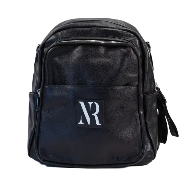 τσάντα πλάτης με δύο θήκες σε μαύρο χρώμα