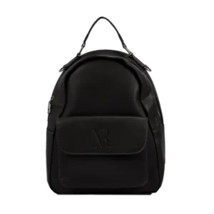 τσάντα πλάτης με εξωτερική τσέπη σε μαύρο χρώμα