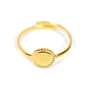 Δαχτυλίδι Χρυσό με Στρογγυλό Στοιχείο