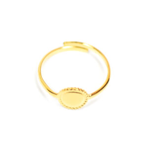 Δαχτυλίδι Χρυσό με Στρογγυλό Στοιχείο