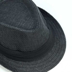 Καπέλο Ψάθινο Μαύρο