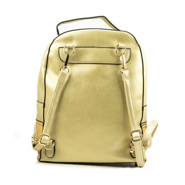 Τσάντα Πλάτης Κίτρινη με Gloss Λεπτομέρεια