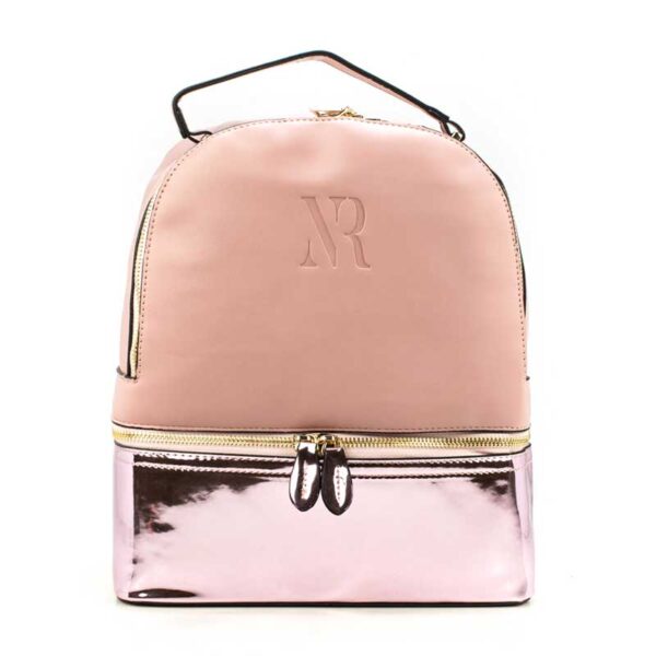 Τσάντα Πλάτης Ροζ με Gloss Λεπτομέρεια